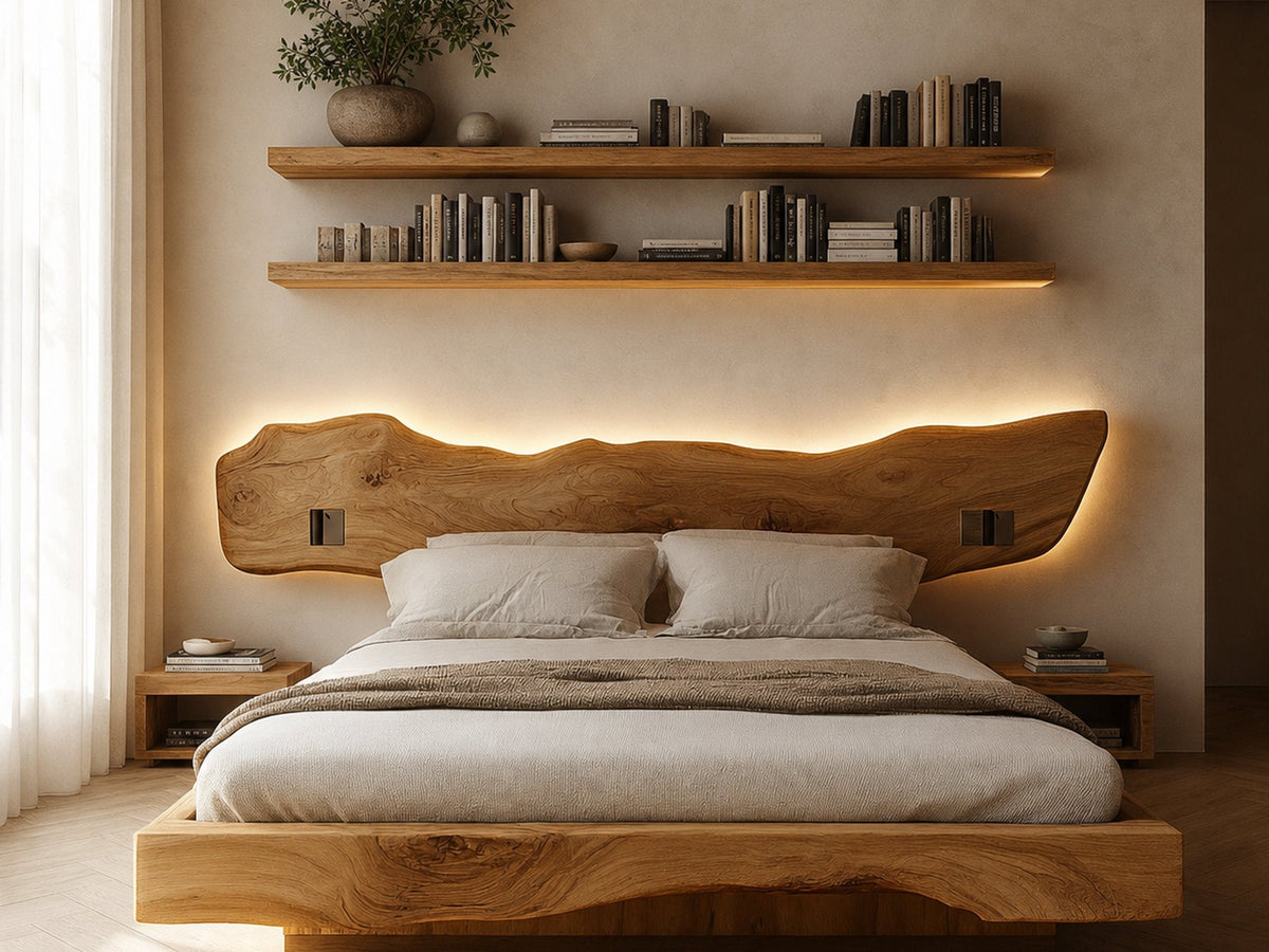 Measure a bedroom around the finished bed