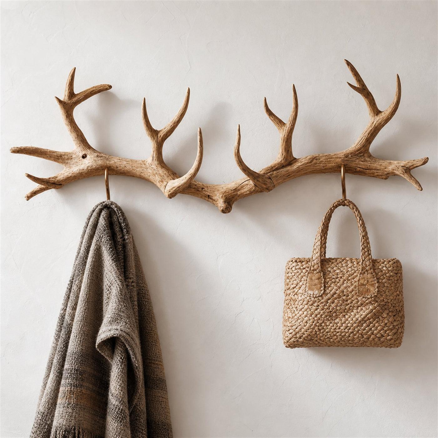 Antler Coat Rack Rustic Wood Wall Hanger Custom Gift