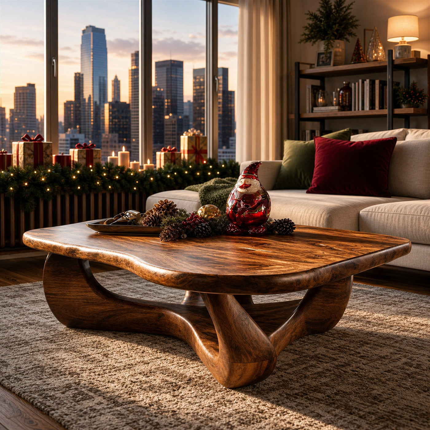 Rustic Wooden Live Edge Coffee Table For Holiday Home Furniture - product view 6