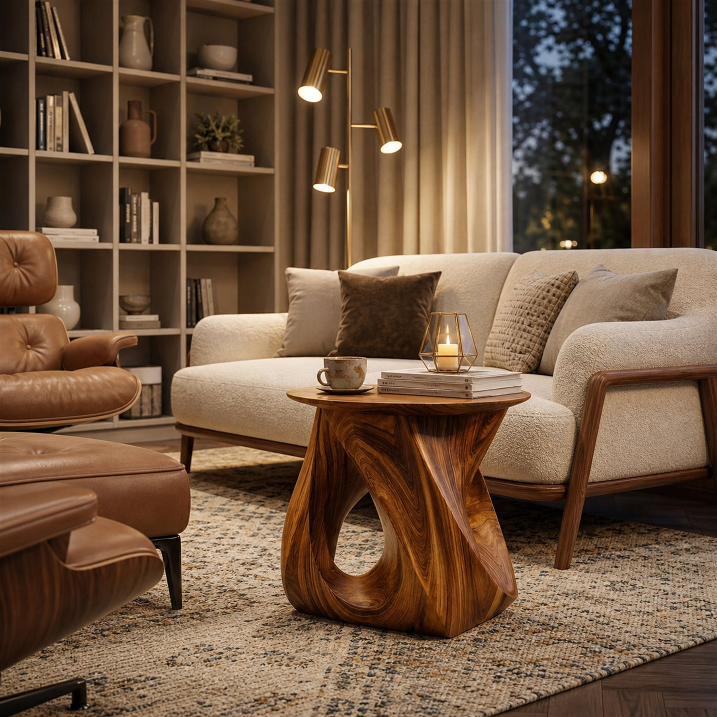 Twisted Side Table For Living Room Or Bedroom - product view 6