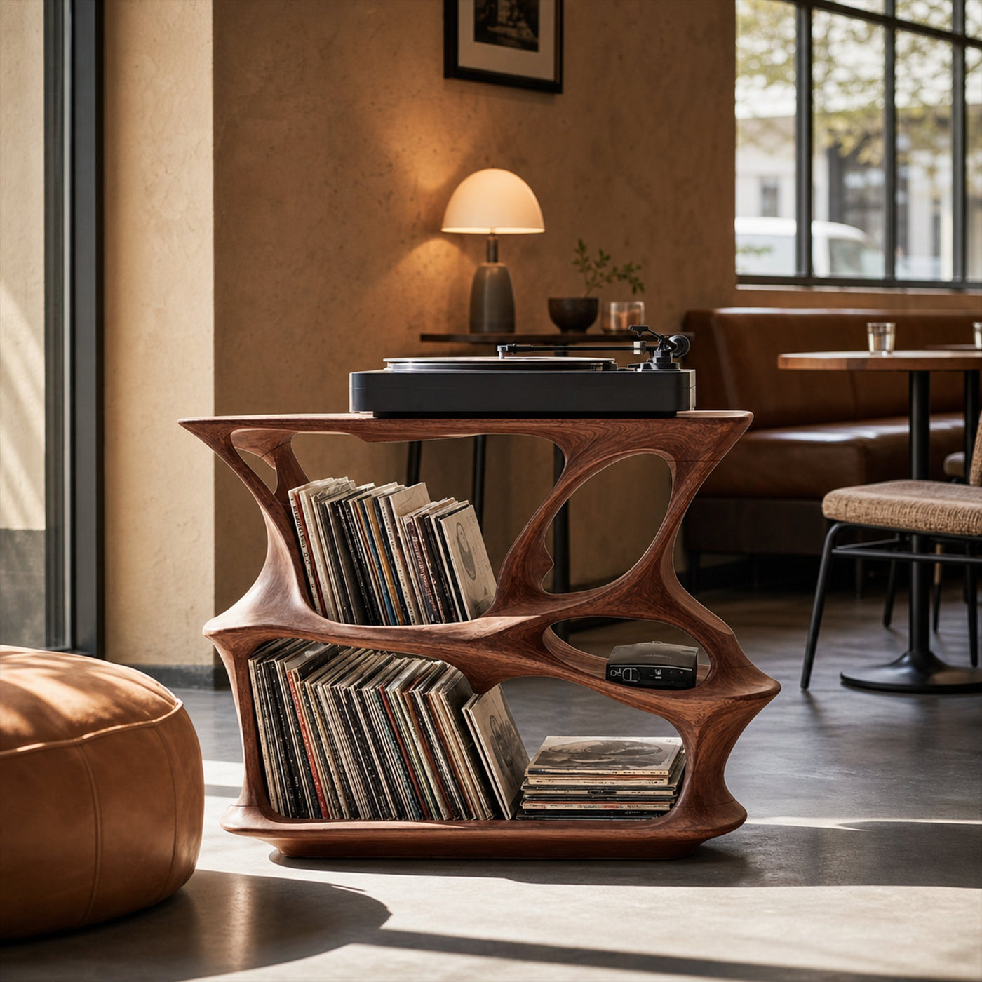 Mid Century Record Stand Vinyl Storage Solution - product view 7