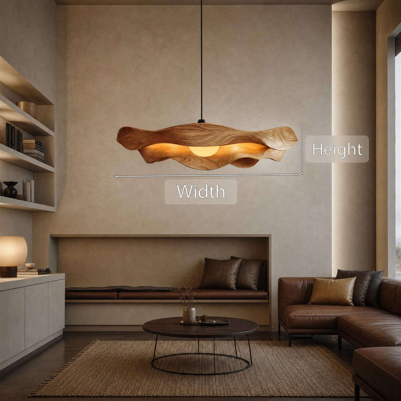 Modern Sculptural Pendant Light For Living Room - product view 7