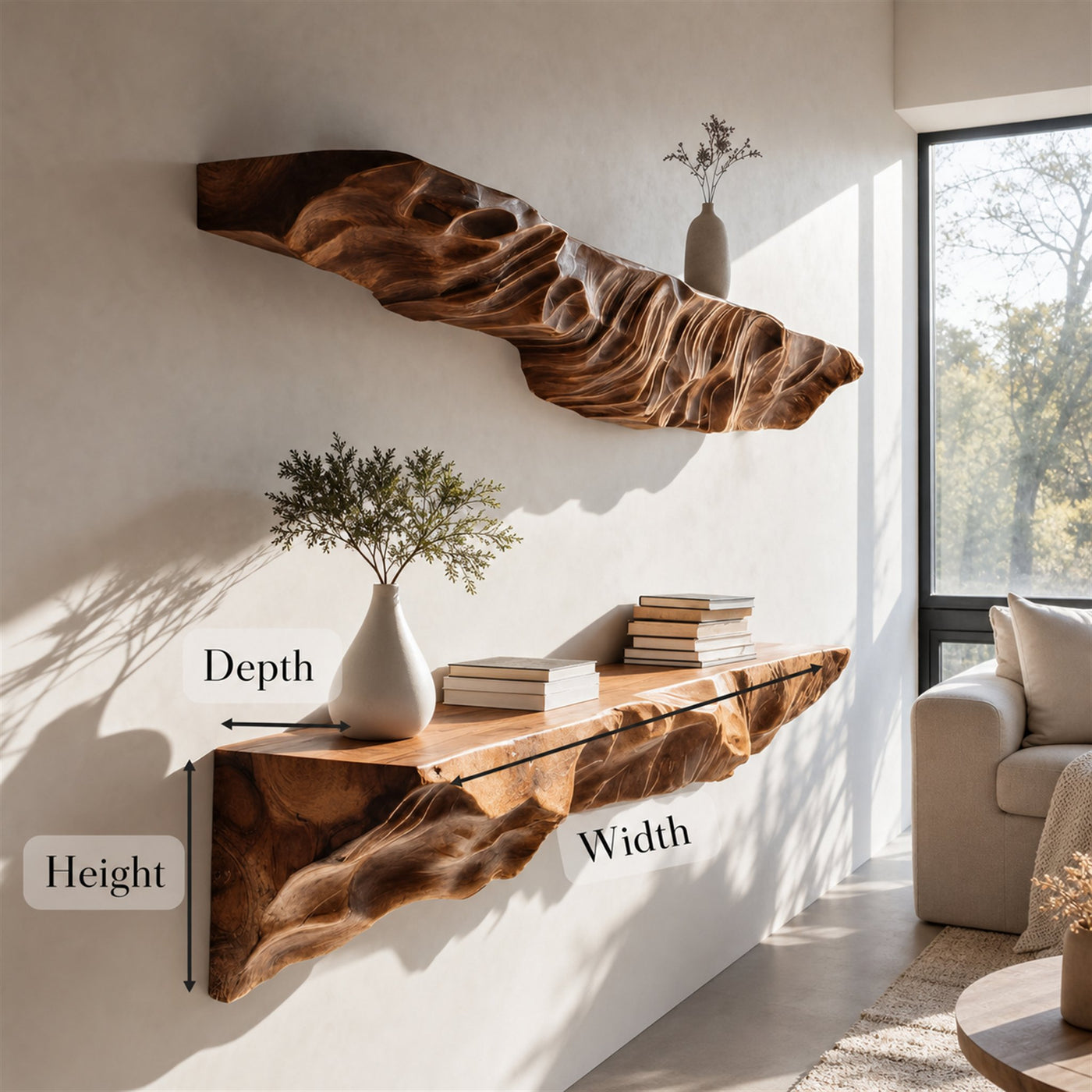 Artistic Sculptural Floating Shelf For Living Room - product view 8