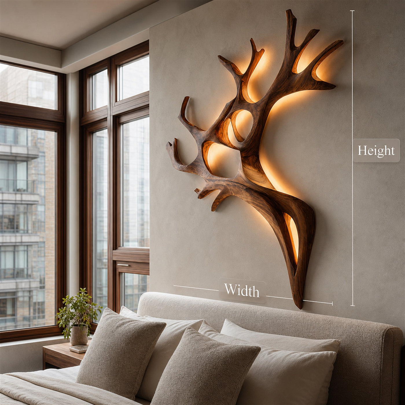 Artistic Wooden Wall Light For Home Decor - product view 8