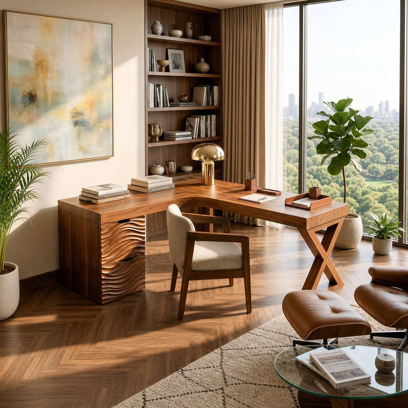 Contemporary L Shaped Workstation Desk For Study Room - product view 6