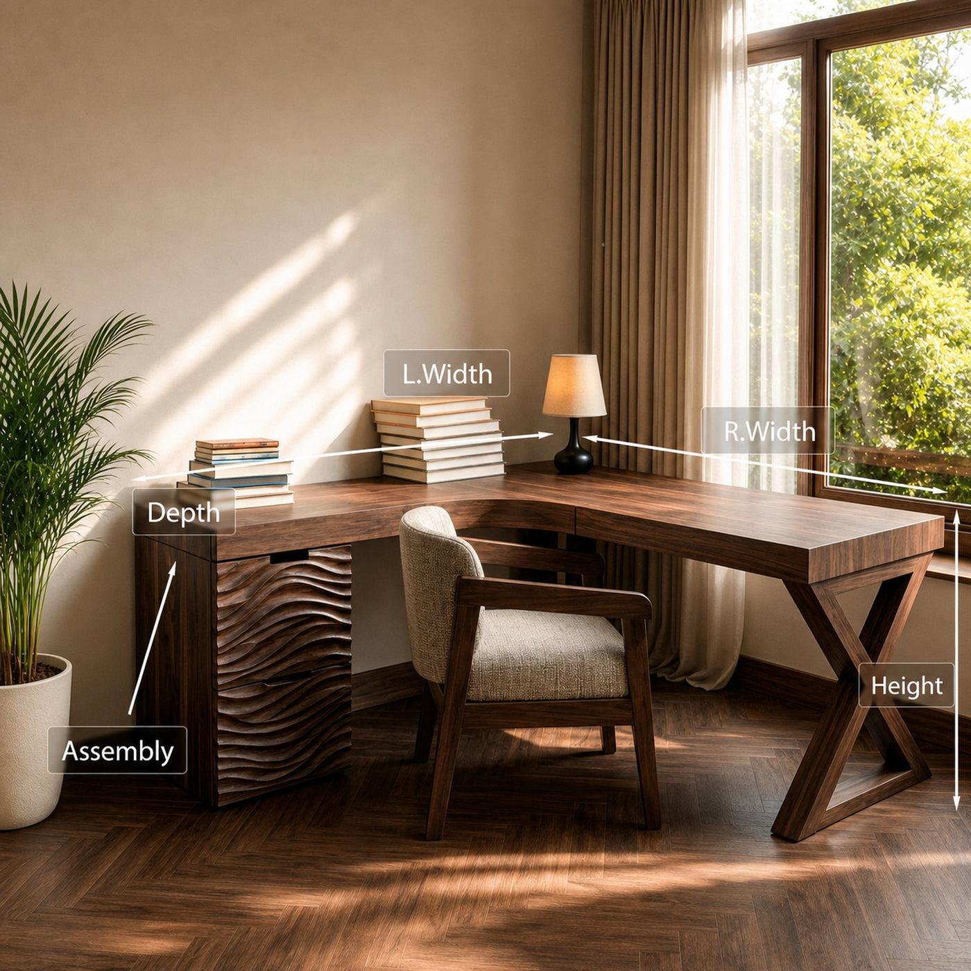 Contemporary L Shaped Workstation Desk For Study Room - product view 8