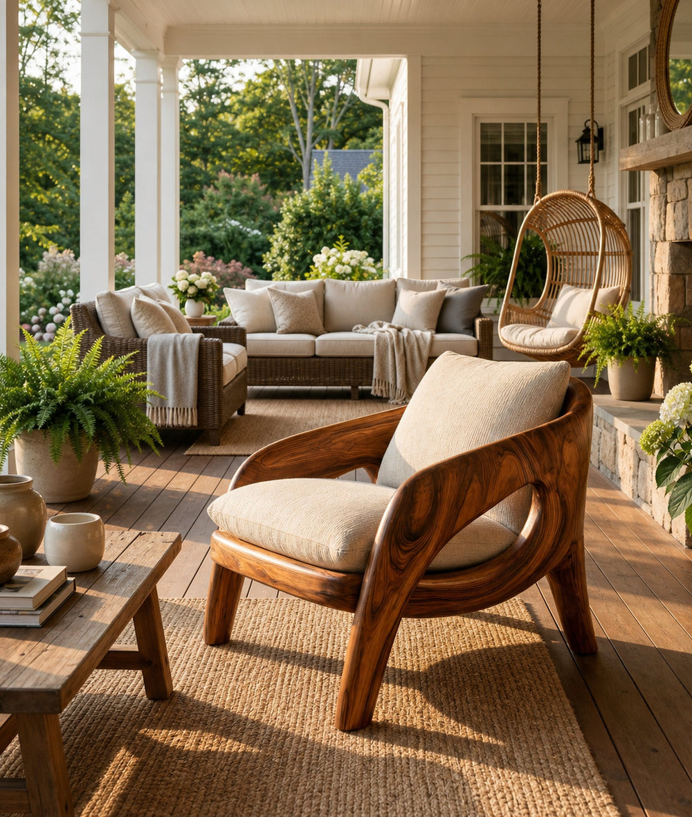 Contemporary Sculptural Lounge Chair For Living Room