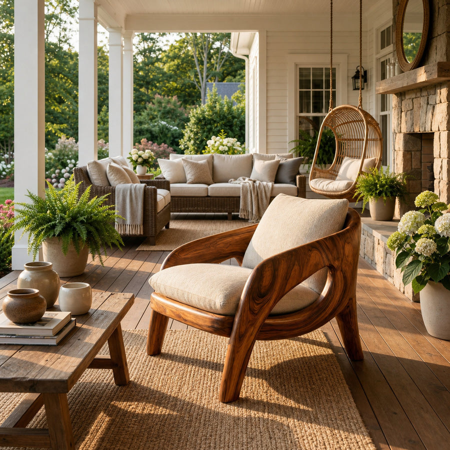 Contemporary Sculptural Lounge Chair For Living Room