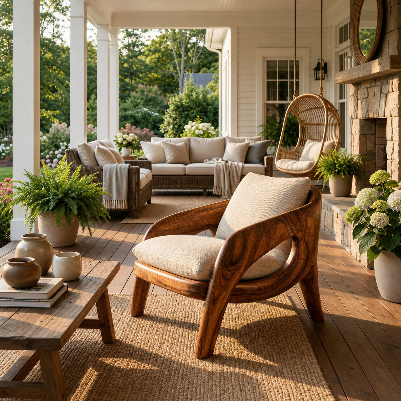Contemporary Sculptural Lounge Chair For Living Room
