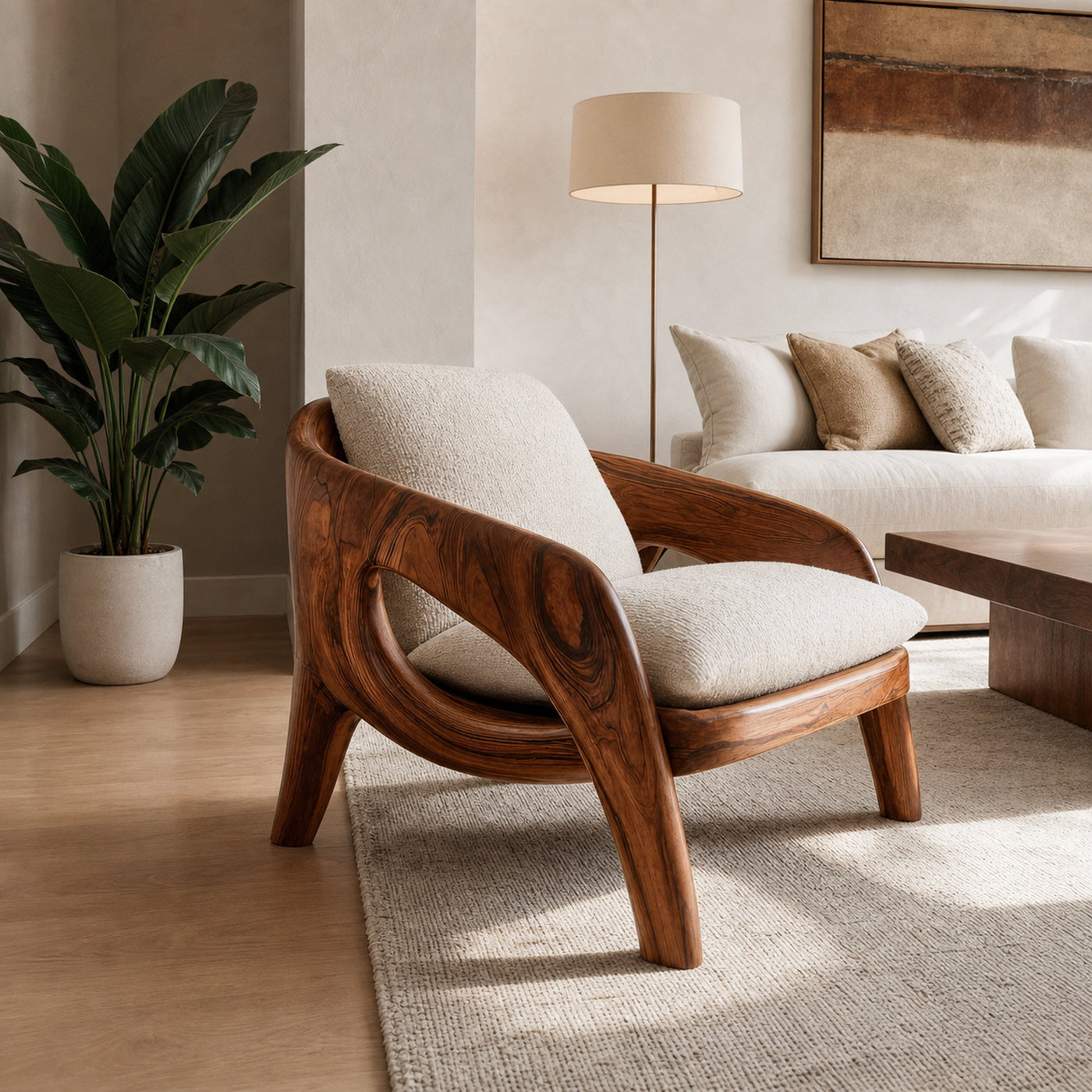 Contemporary Sculptural Lounge Chair For Living Room - product view 7