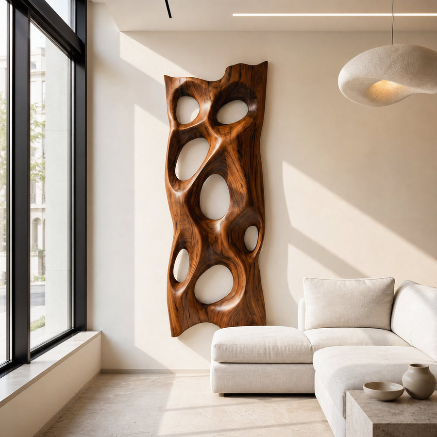 Contemporary Sculptural Wall Art With Abstract Design For Entryway