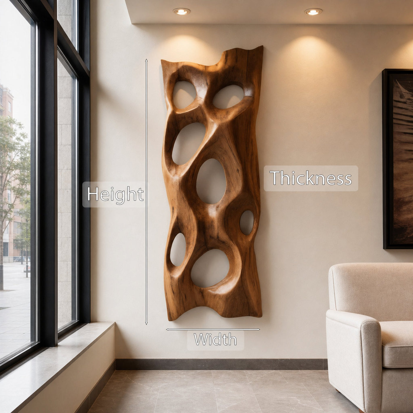 Contemporary Sculptural Wall Art With Abstract Design For Entryway - product view 7