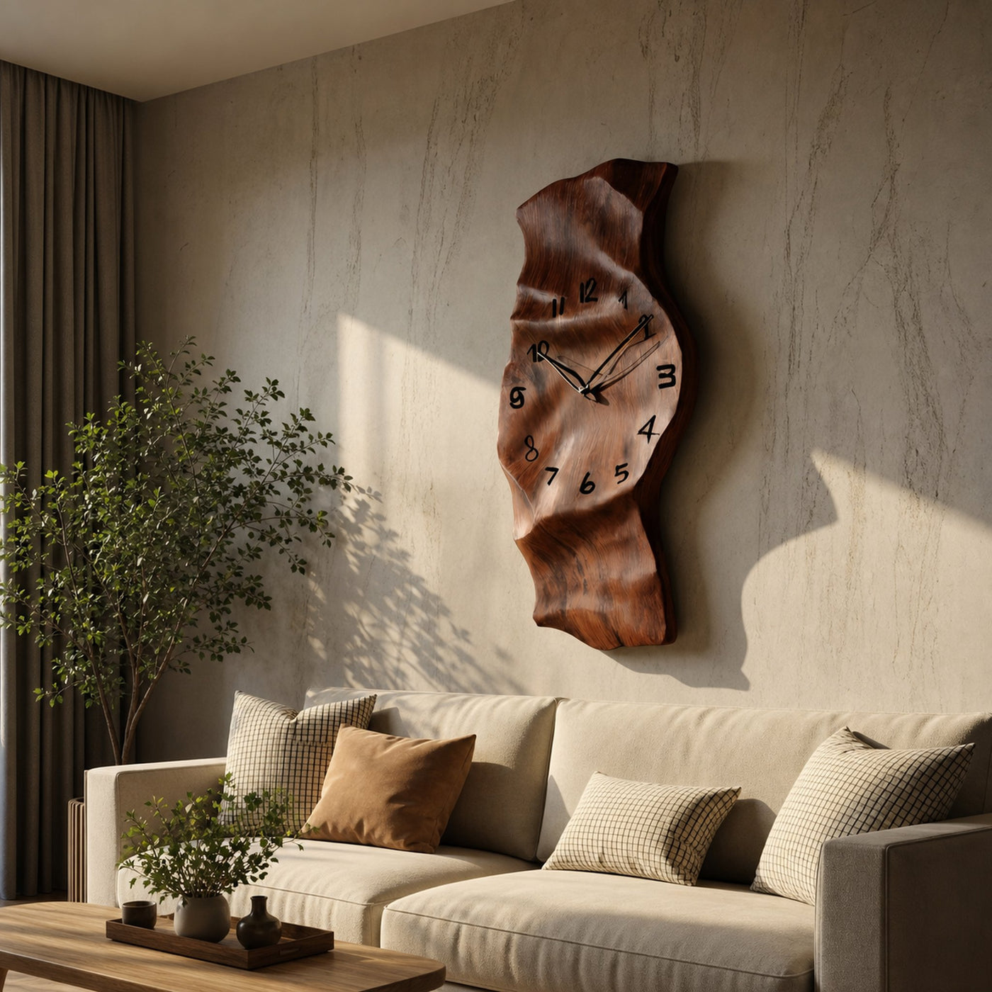 Contemporary Wall Clock Vertical Design For Living Room Interior - product view 6