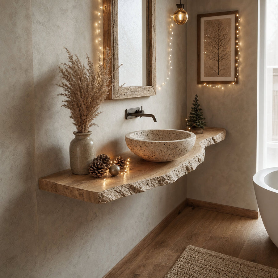 Custom Live Edge Vanity Shelf Custom Floating Shelf Bathroom