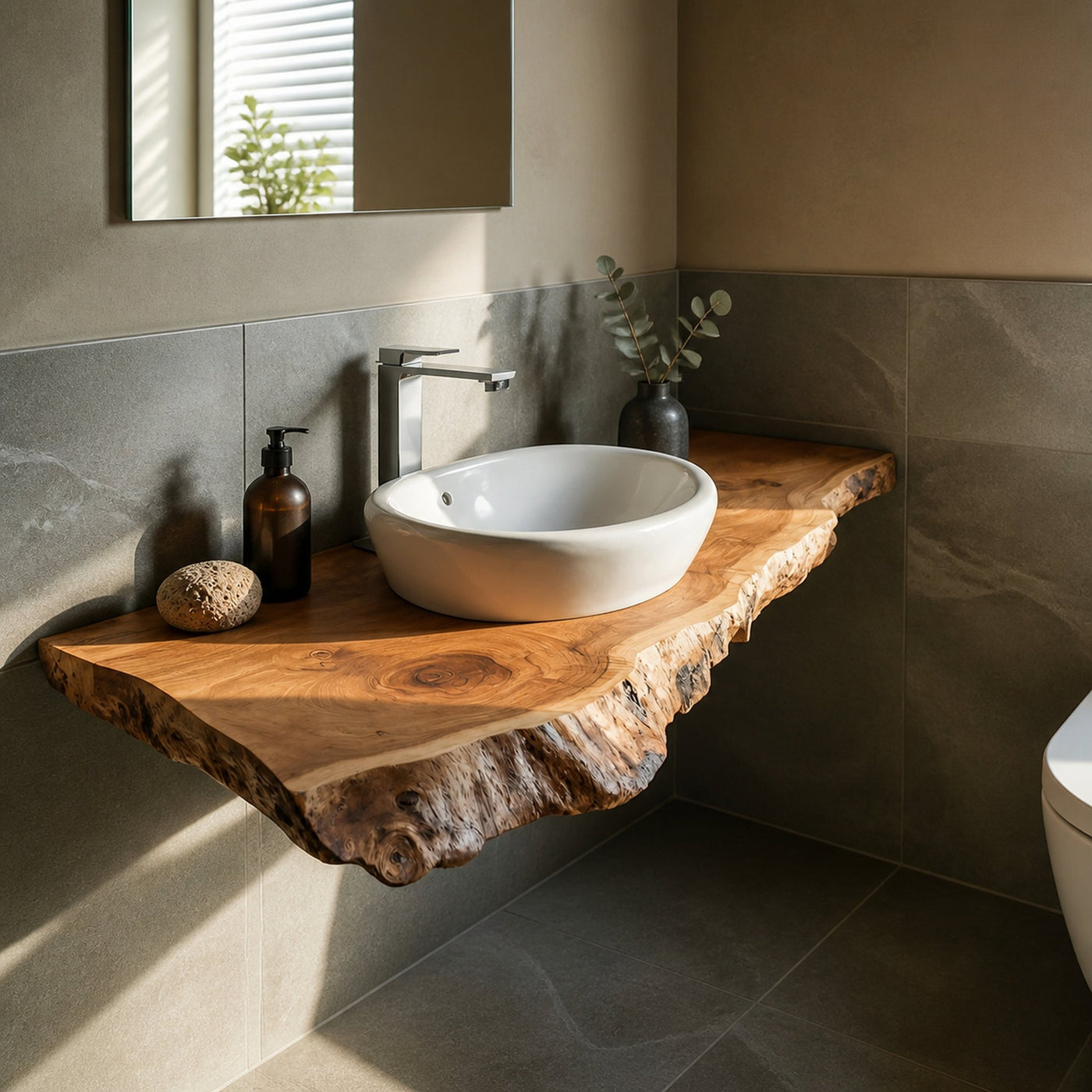 Farmhouse Bathroom Vanity In Solid Wood With Shelf - product view 6