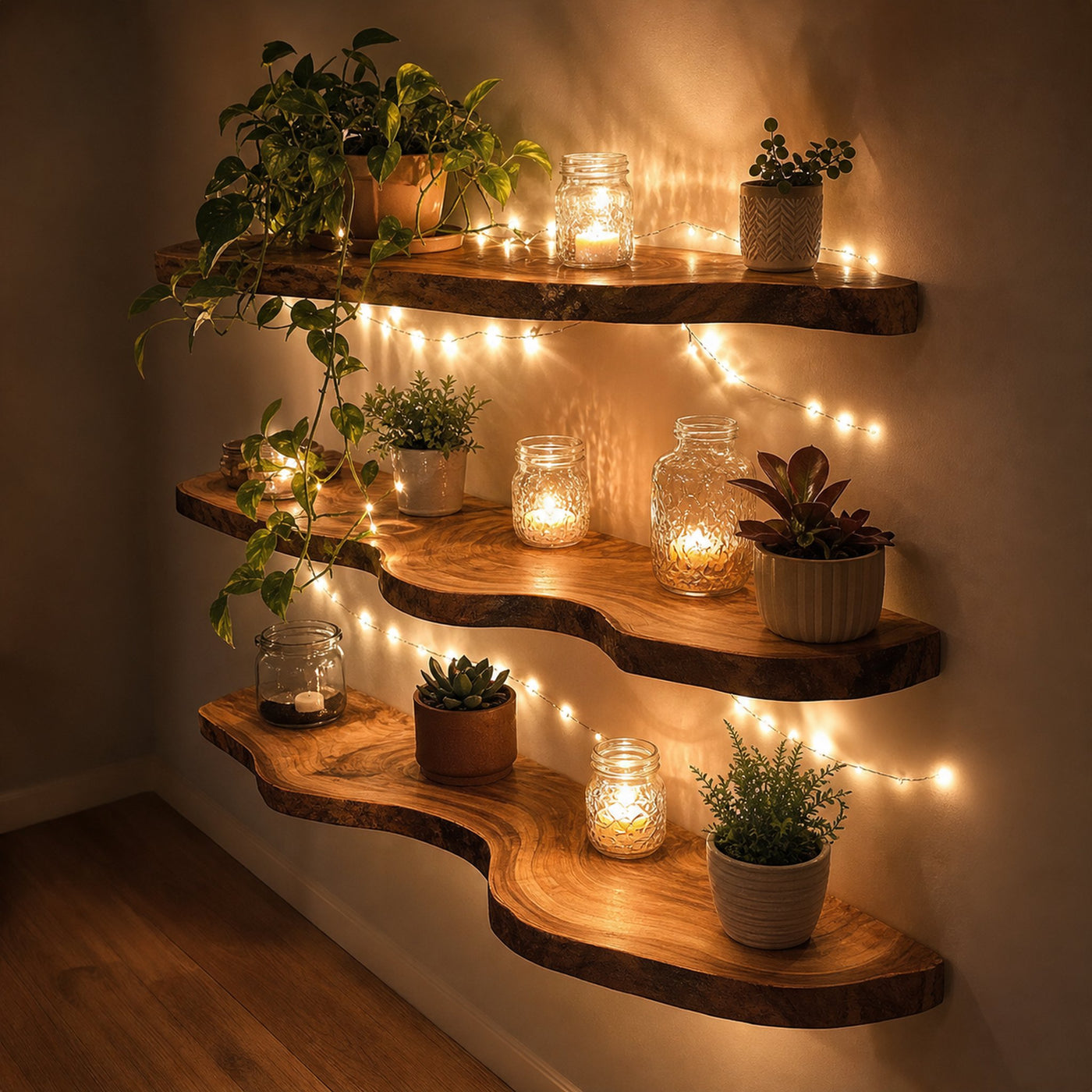 Farmhouse Floating Shelves Live Edge