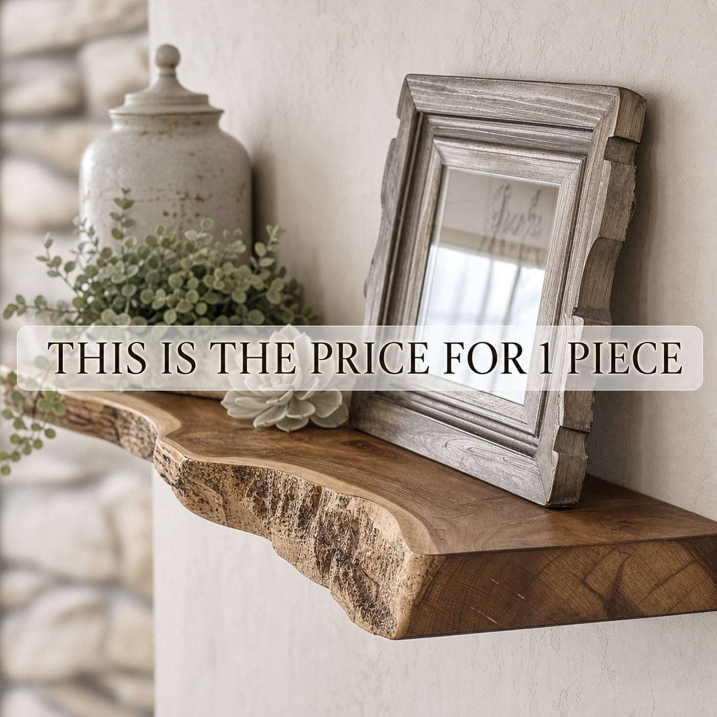 Farmhouse Floating Shelves Live Edge - product view 6