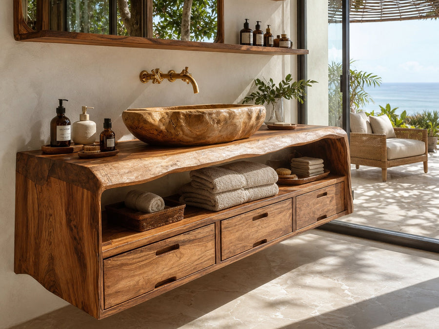 Farmhouse Floating Vanity For Bathroom Storage Ideas