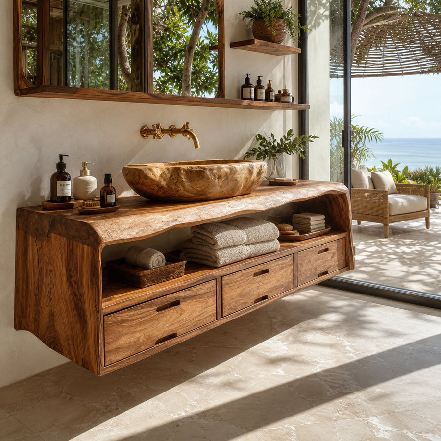 Farmhouse Floating Vanity For Bathroom Storage Ideas