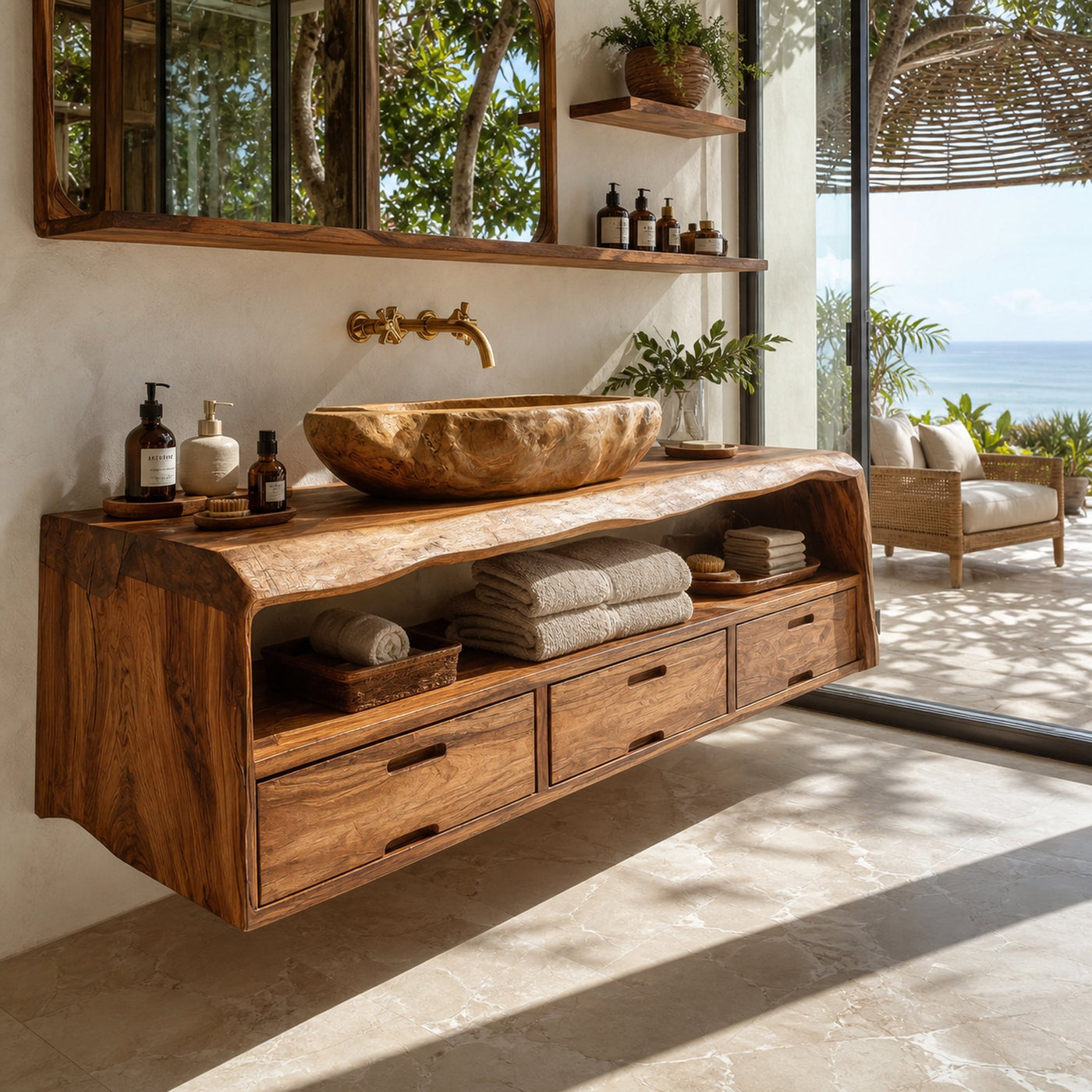 Farmhouse Floating Vanity For Bathroom Storage Ideas