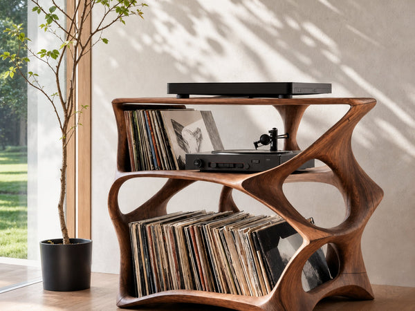 Farmhouse Record Stand Cozy Living Room Furniture