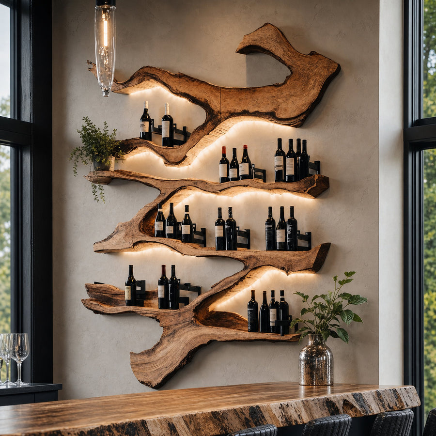 Farmhouse Wine Holder For Furniture Wine Rack Display