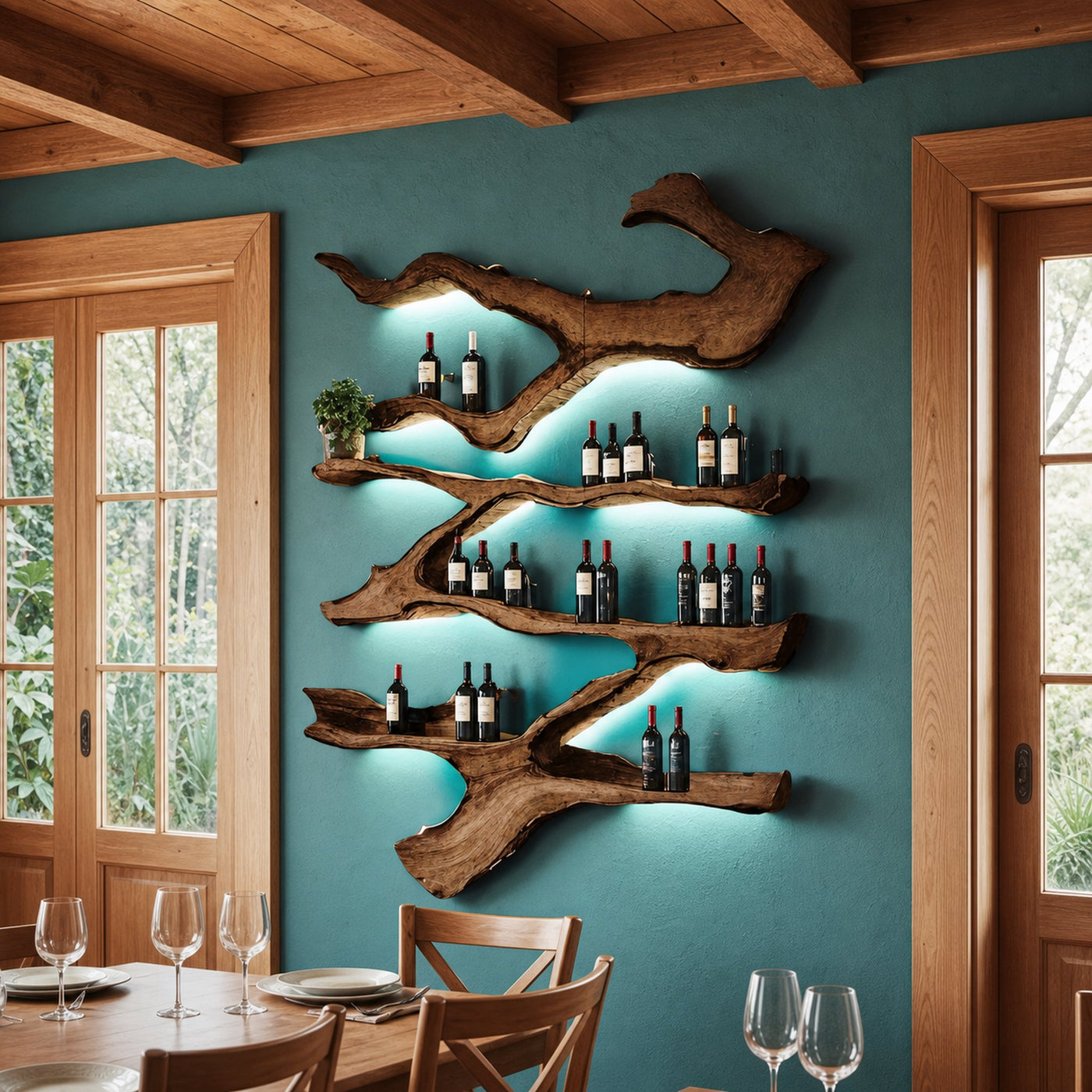 Farmhouse Wine Holder For Furniture Wine Rack Display - product view 7