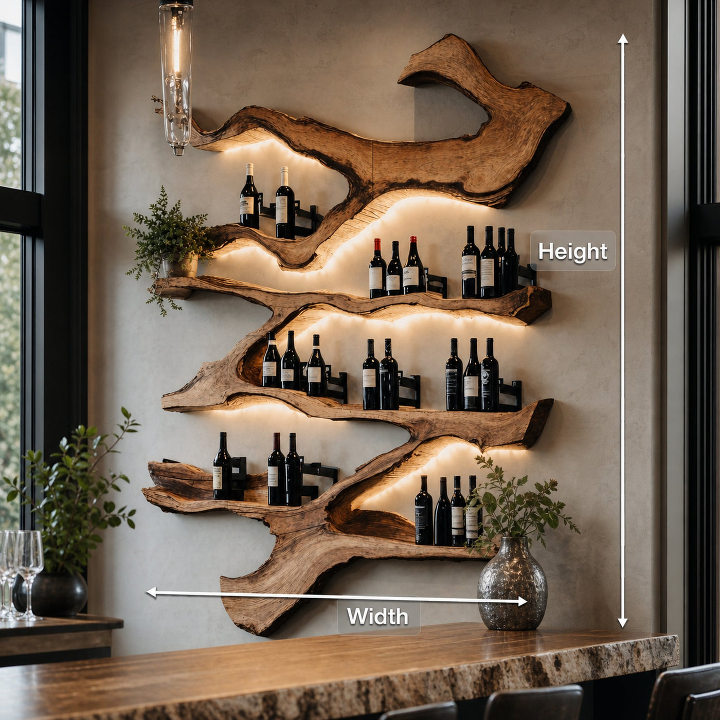 Farmhouse Wine Holder For Furniture Wine Rack Display - product view 8