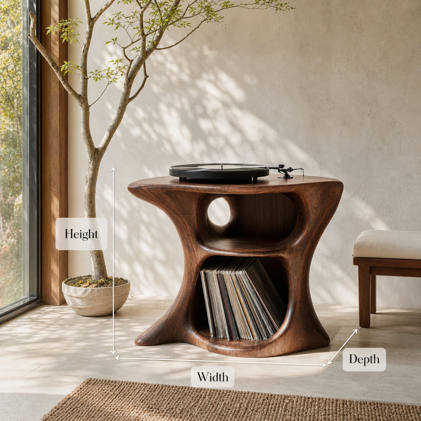 Farmhouse Wooden Media Stand Home Decor Accents - product view 8