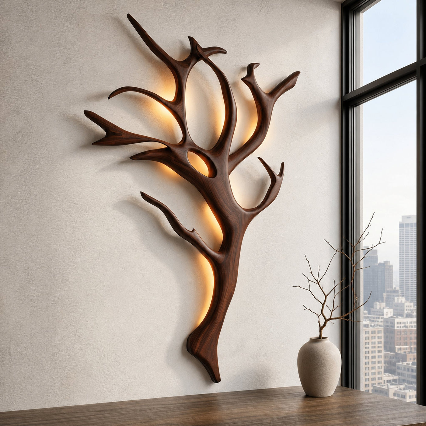 Handcrafted Branch Wall Lamp For Wall Decor - product view 7