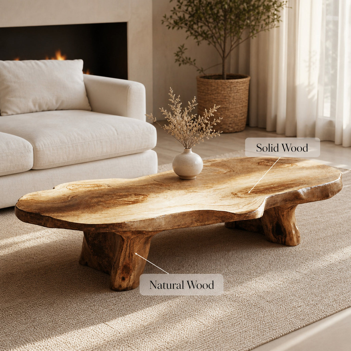 Handcrafted Coffee Table Unique Coffee Table - product view 6