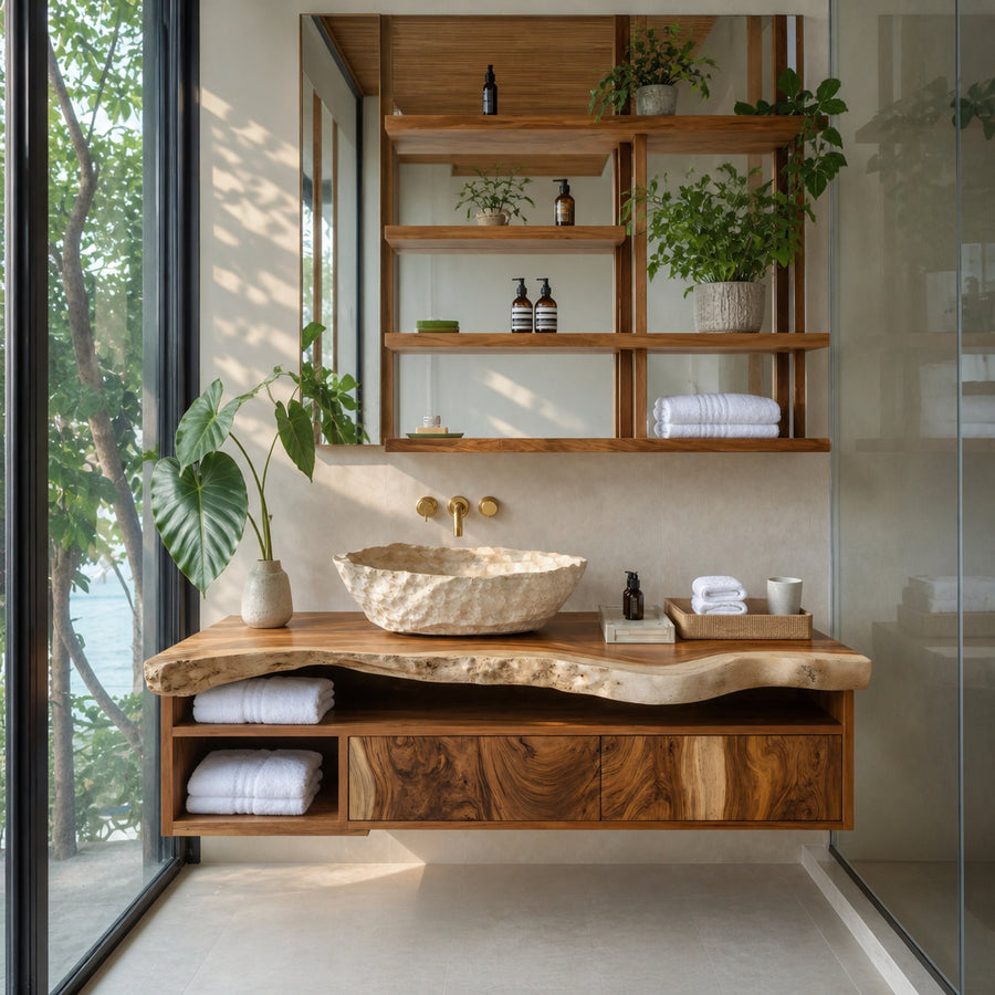 Handcrafted Floating Vanity For Elegant Bathroom