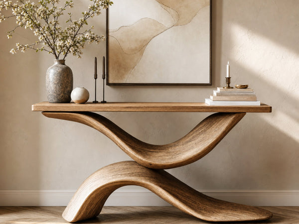 Handcrafted Live Edge Console Table Furniture Decor