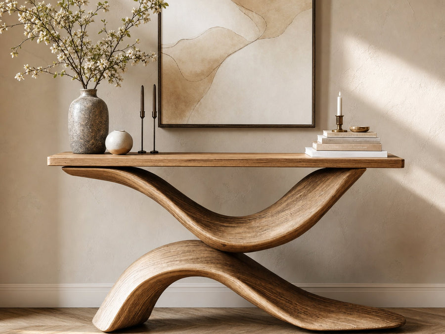 Handcrafted Live Edge Console Table Furniture Decor