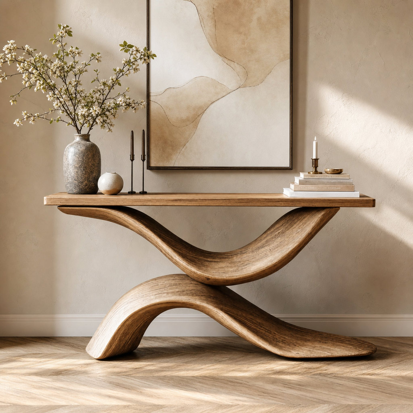 Handcrafted Live Edge Console Table Furniture Decor