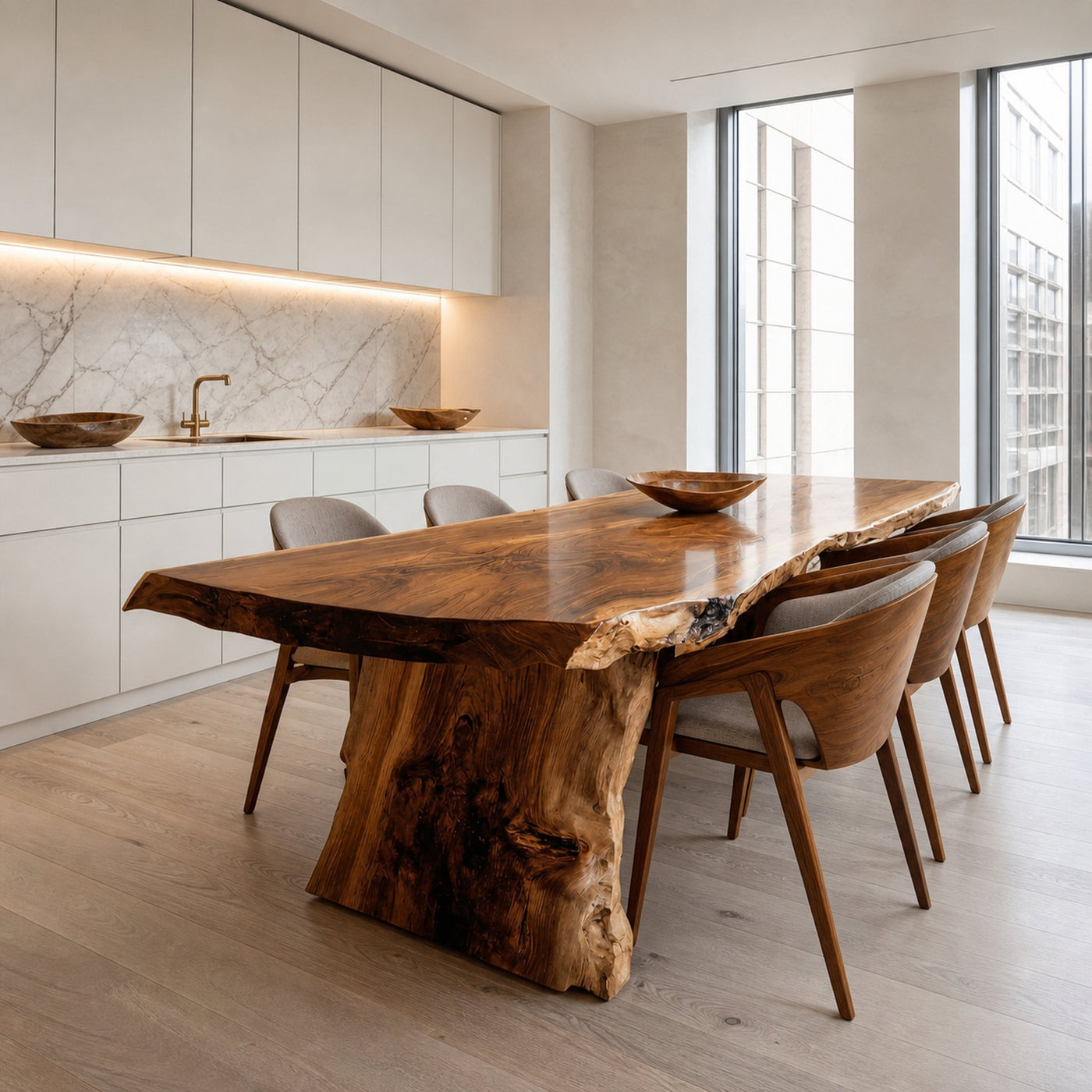 Handcrafted Live Edge Dining Table For Modern Home