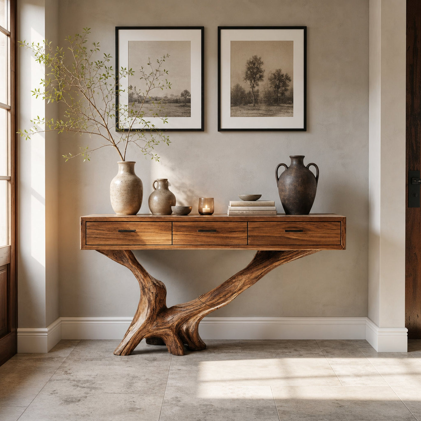 Handcrafted Live Edge Entryway Table For Living Room Modern Farmhouse - product view 6