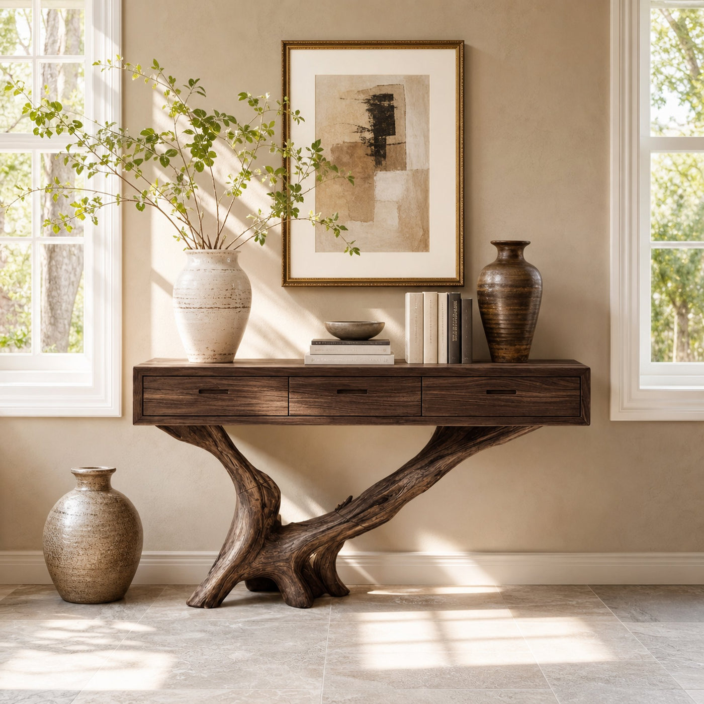 Handcrafted Live Edge Entryway Table For Living Room Modern Farmhouse - product view 7