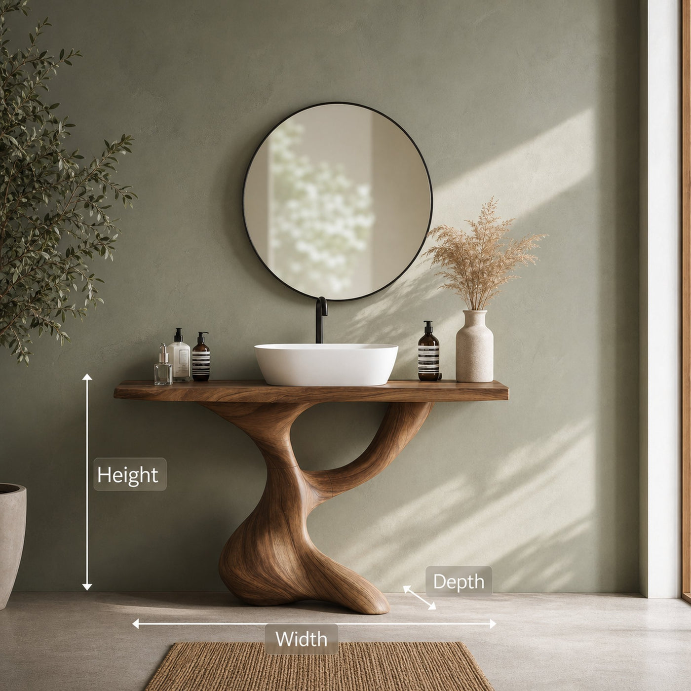 Handcrafted Solid Vanity For Timeless Bathroom Use - product view 8