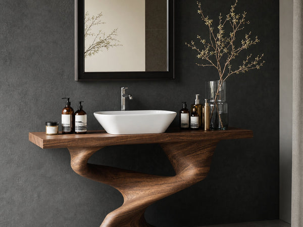 Handcrafted Solid Vanity For Unique Bathroom Design