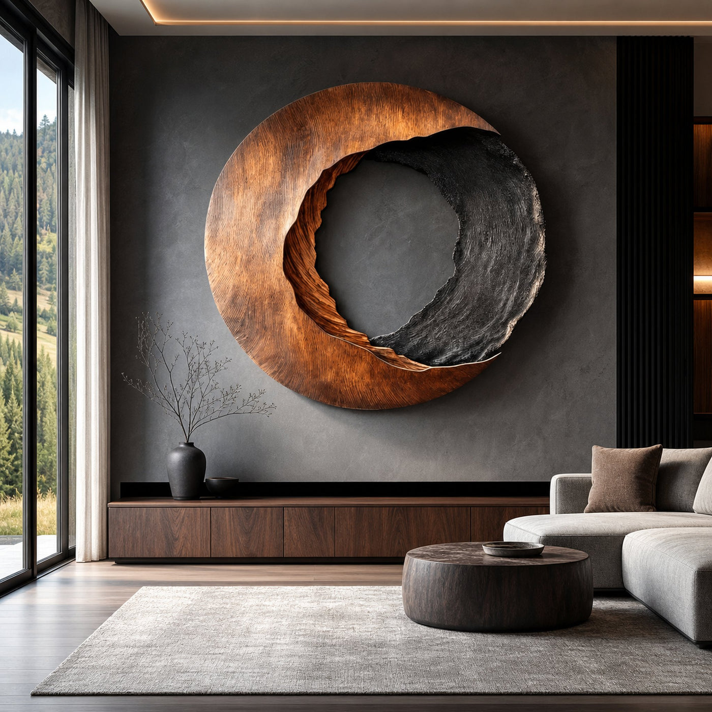 Handcrafted Solid Wood 3D Sculpture Wall Art For Home Living Room