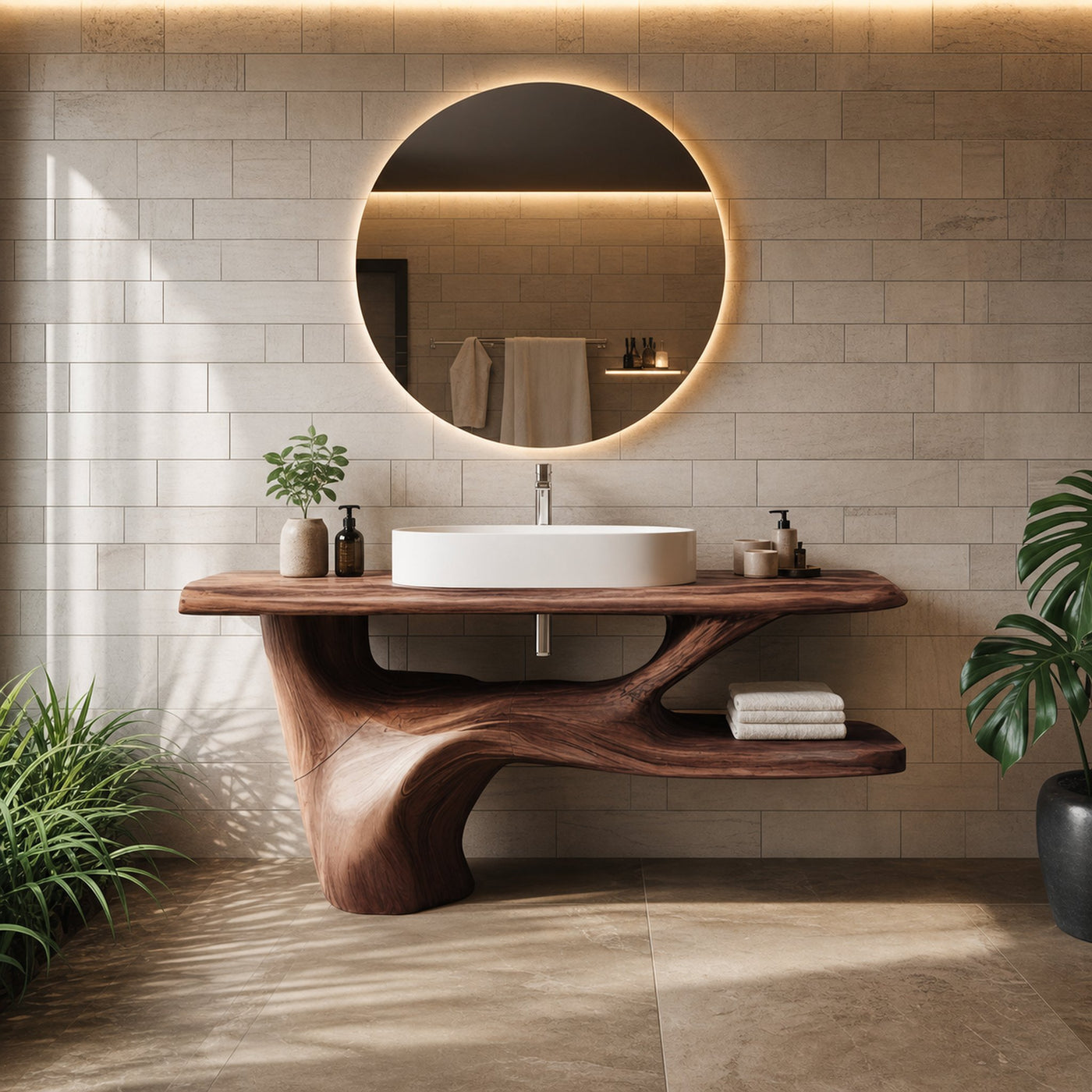 Handcrafted Solid Wood Vanity For Natural Interiors - product view 7