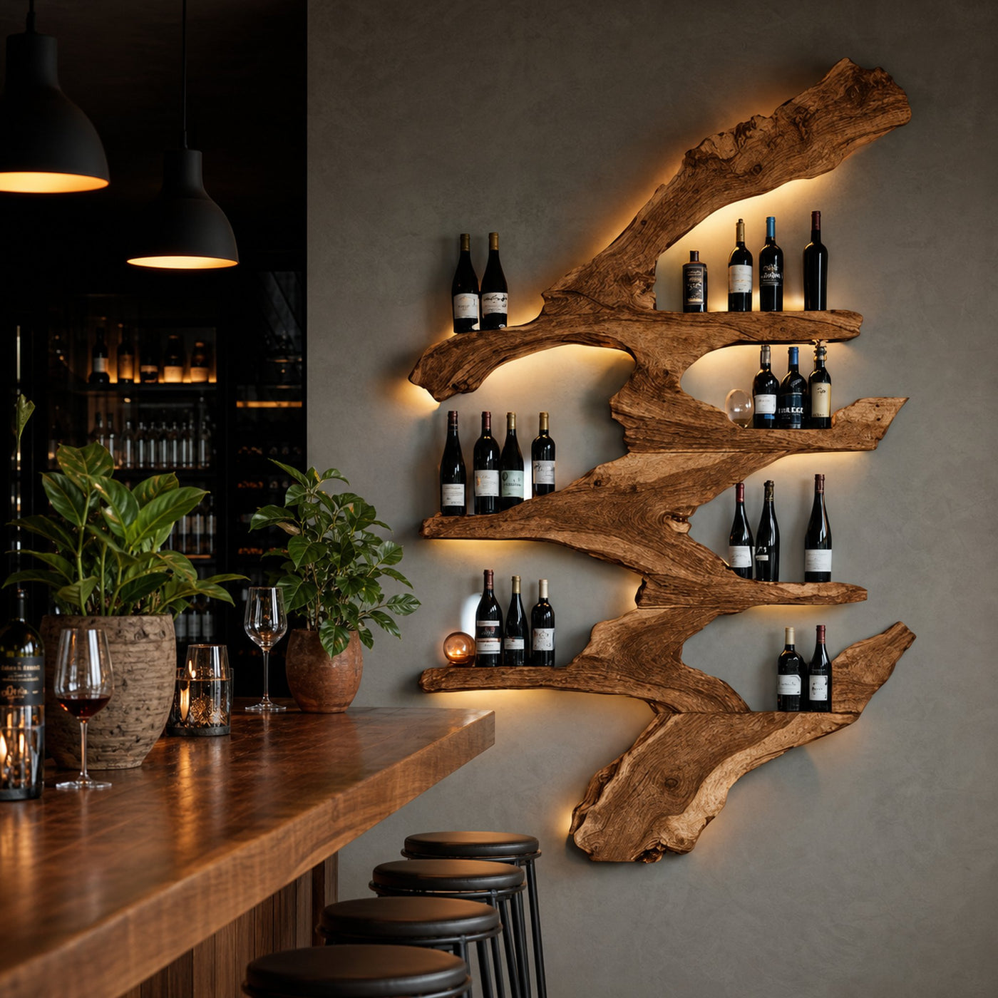 Handcrafted Wine Stand For Kitchen Wine Bottle Rack - product view 6