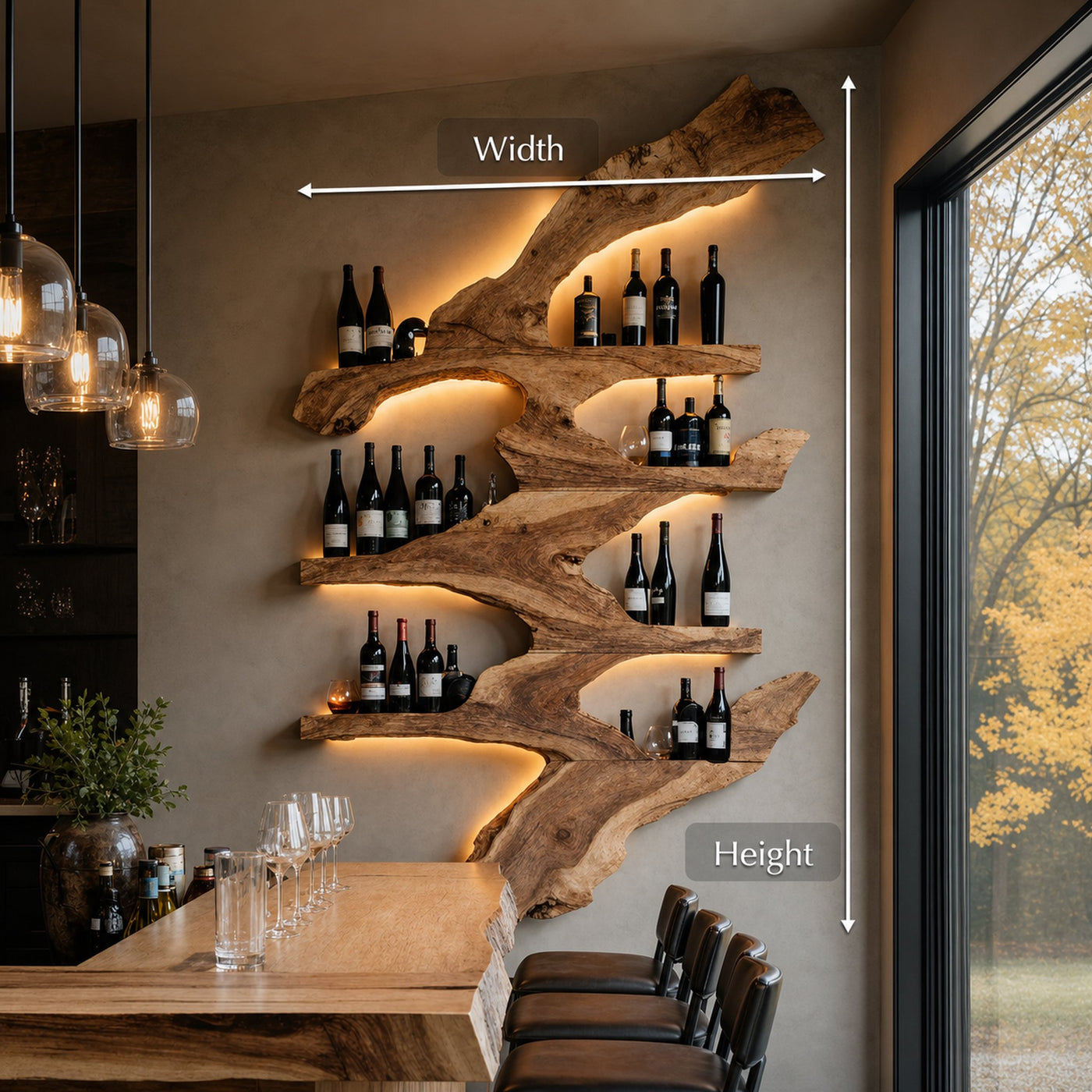 Handcrafted Wine Stand For Kitchen Wine Bottle Rack - product view 8