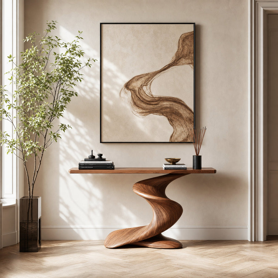 Handcrafted Wood Console Table Furniture Decor
