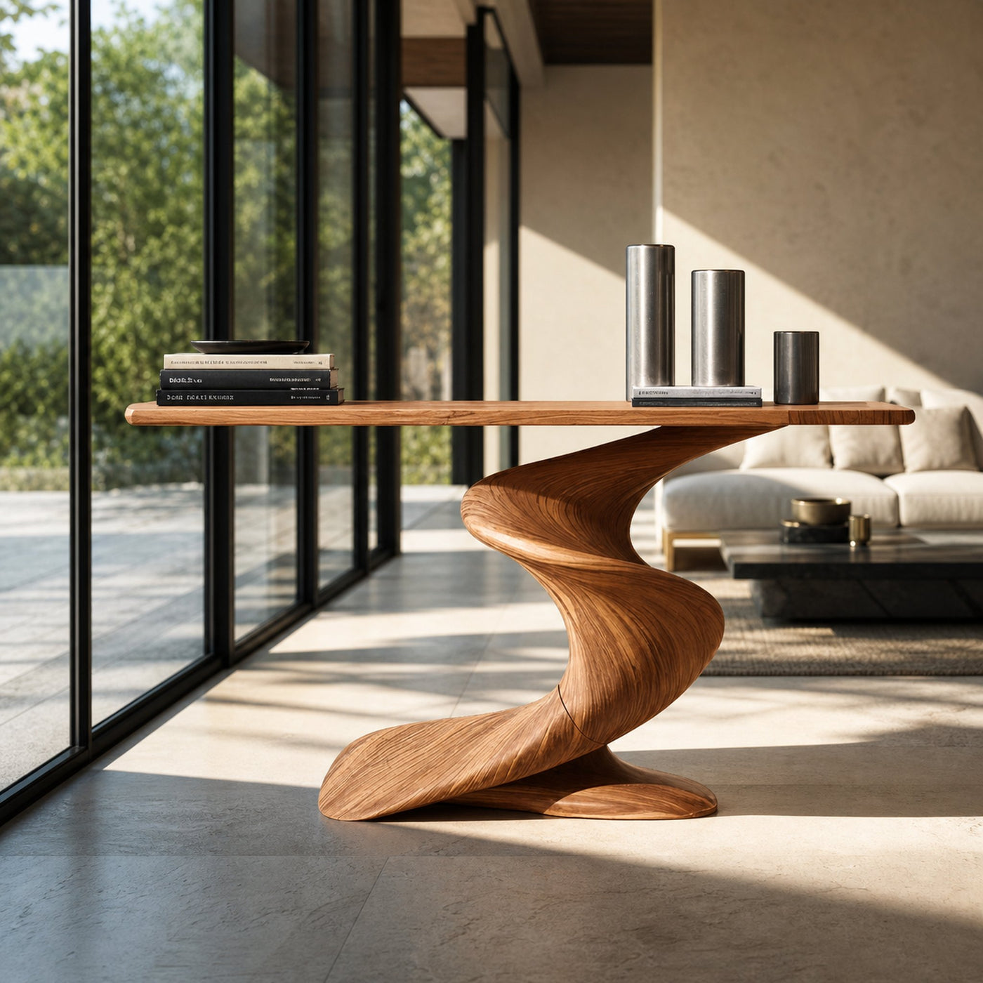 Handcrafted Wood Console Table Furniture Decor - product view 6