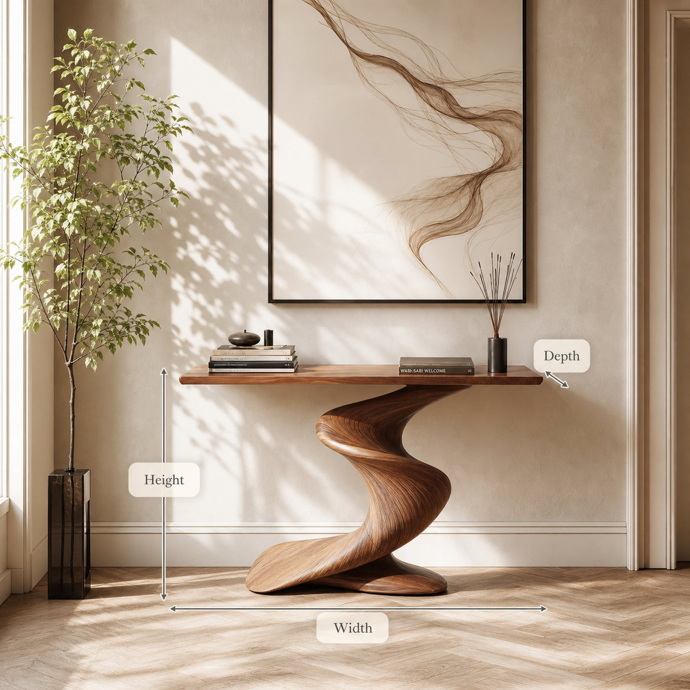 Handcrafted Wood Console Table Furniture Decor - product view 8