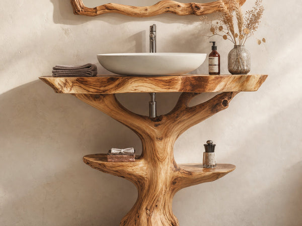 Handcrafted Wood Vanity Bathroom