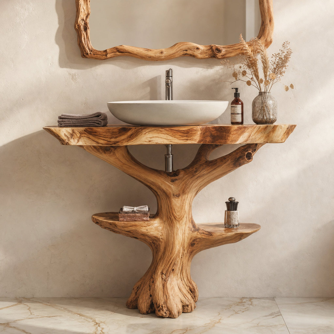 Handcrafted Wood Vanity Bathroom