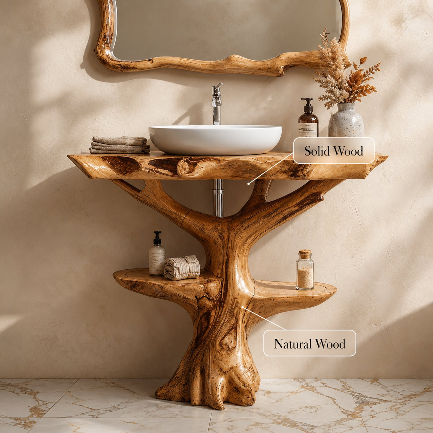 Handcrafted Wood Vanity Bathroom - product view 9